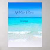 Ocean Blue Scene Business Display Poster (Voorkant)