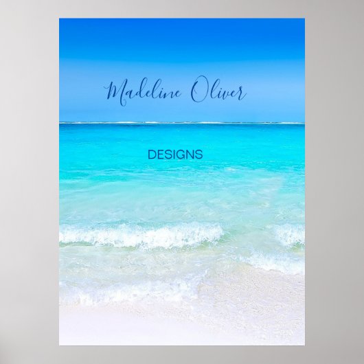 Ocean Blue Scene Business Display Poster (Voorkant)