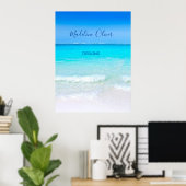 Ocean Blue Scene Business Display Poster (Thuiskantoor)