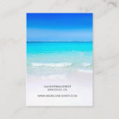 Ocean Blue Scene Jewelry Ketting Display Visitekaartje (Achterkant)