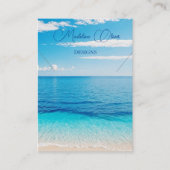 Ocean Blue Scene Ketting Display Visitekaartje (Voorkant)