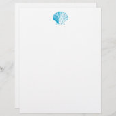 Ocean Blue Seashell Letterhead (Voorkant / Achterkant)
