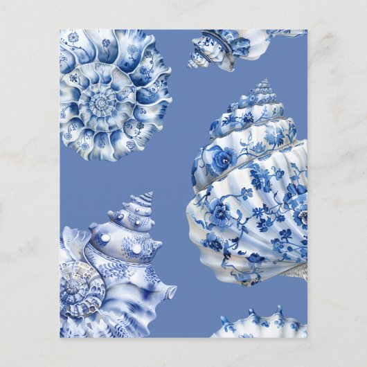 Ocean Blue Seashells Flyer (Achterkant)