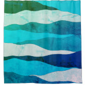  Ocean Blue Shower-gordijn Douchegordijn (Voorkant)