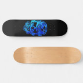 Ocean Blue Skull Persoonlijk Skateboard (Horizontaal)