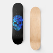 Ocean Blue Skull Persoonlijk Skateboard (Voorkant)