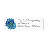 Ocean Blue Spiral Zee Shell Labels (Voorkant)