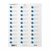 Ocean Blue Spiral Zee Shell Labels (Full Sheet)