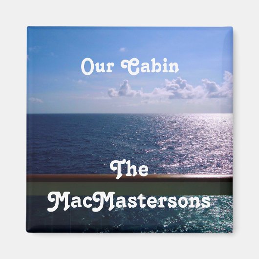 Ocean Blue Stateroom deur marker Magneet (Voorkant)