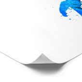 Ocean Blue Stingray Poster (Hoek)