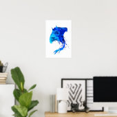 Ocean Blue Stingray Poster (Thuiskantoor)