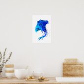 Ocean Blue Stingray Poster (Keuken)