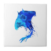 Ocean Blue Stingray Tegeltje (Voorkant)