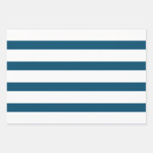 Ocean Blue Stripes Inpakpapier Vel (Voorkant 3)