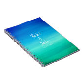 Ocean Blue Summer Beach Wedding Guest Book Notitieboek (Rechterzijde)