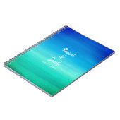Ocean Blue Summer Beach Wedding Guest Book Notitieboek (Linkerzijde)