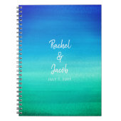 Ocean Blue Summer Beach Wedding Guest Book Notitieboek (Voorkant)