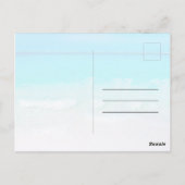 Ocean Blue Summer Scene Dank je wel Briefkaart (Achterkant)