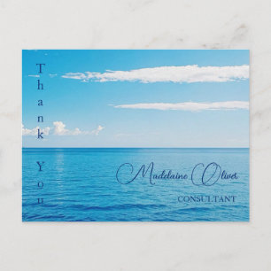 Ocean Blue Summer Scene Dank je wel Briefkaart