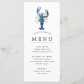 Ocean Blue Thema | Kreeft Bakken Menu (Voorkant)