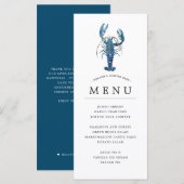 Ocean Blue Thema | Lobster Bake Menu (Voorkant / Achterkant)