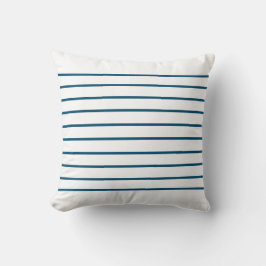 Ocean Blue thin Stripes Kussen