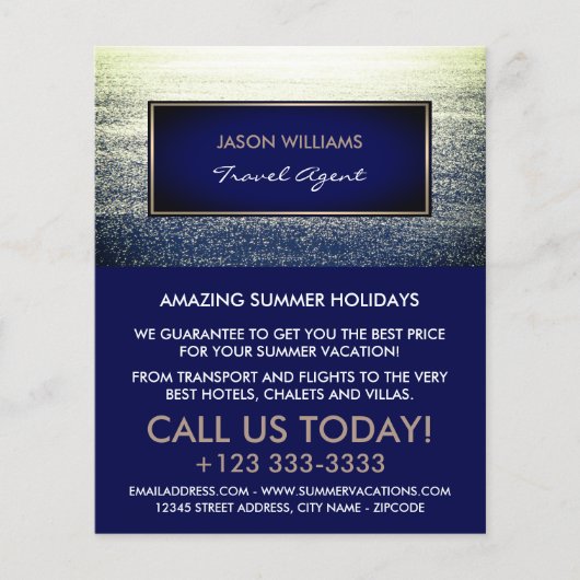 Ocean Blue, Travel Agent Adverteren Flyer (Voorkant)