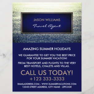 Ocean Blue, Travel Agent Adverteren Flyer