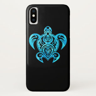 Ocean Blue Tribal Hawaiian Sea Turtle Case-Mate iPhone Case