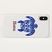 Ocean Blue Tribal Hawaiian Zee Turtle Case-Mate iPhone Case (Achterkant (horizontaal))