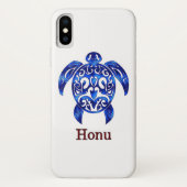 Ocean Blue Tribal Hawaiian Zee Turtle Case-Mate iPhone Case (Achterkant)