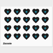 Ocean Blue Tribal Hawaiian Zee Turtle Hart Sticker (Vel)