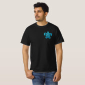 Ocean Blue Tribal Hawaiian Zee Turtle T-shirt (Voorkant volledig)