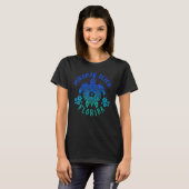 Ocean Blue Tribal Miramar Beach Zee Turtle Summer T-shirt (Voorkant volledig)