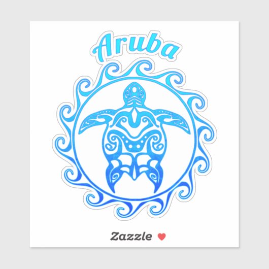 Ocean Blue Tribal Sticker (Vel)