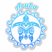 Ocean Blue Tribal Sticker (Voorkant)