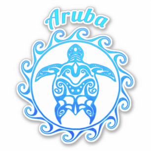 Ocean Blue Tribal Sticker