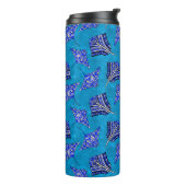 Ocean Blue Tribal Stingrays Thermosbeker (Gedraaid links)
