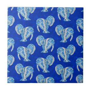 Ocean Blue Tribal Tattoo Manatees Tegeltje