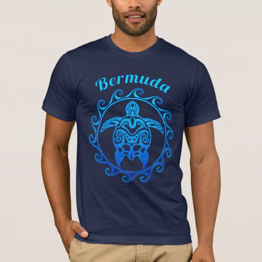Ocean Blue Tribal Turmuda T-shirt (Voorkant)