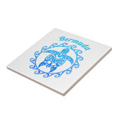 Ocean Blue Tribal Turmuda Tegeltje (Zijkant)