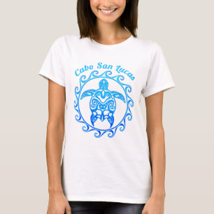 Ocean Blue Tribal Turtle Cabo San Lucas T-shirt