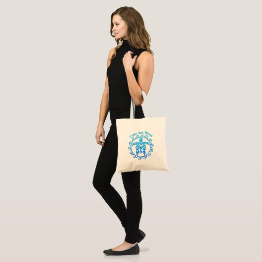 Ocean Blue Tribal Turtle Cabo San Lucas Tote Bag (Voorkant (model))