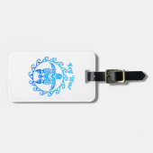 Ocean Blue Tribal Turtle Key West Bagagelabel (Voorkant horizontaal)