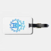 Ocean Blue Tribal Turtle Key West Bagagelabel (Achterkant horizontaal)