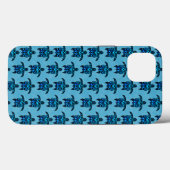 Ocean Blue Tribal Turtles Case-Mate iPhone Case (Achterkant (horizontaal))