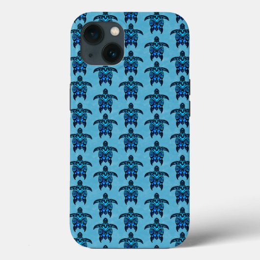Ocean Blue Tribal Turtles Case-Mate iPhone Case (Achterkant)
