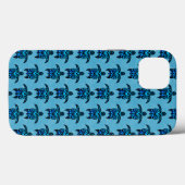 Ocean Blue Tribal Turtles Case-Mate iPhone Case (Achterkant (horizontaal))