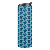 Ocean Blue Tribal Turtles Thermosbeker (Gedraaid links)
