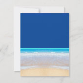 Ocean Blue Tropical Beach Photo Arch Save the Date Bedankkaart (Achterkant)